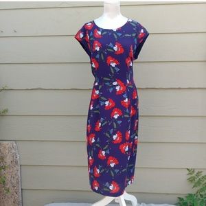 Anthropologie Maeve navy blue, floral dress